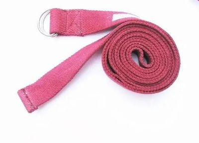 D-ring Handwoven cotton yoga Strap - 6&#39;