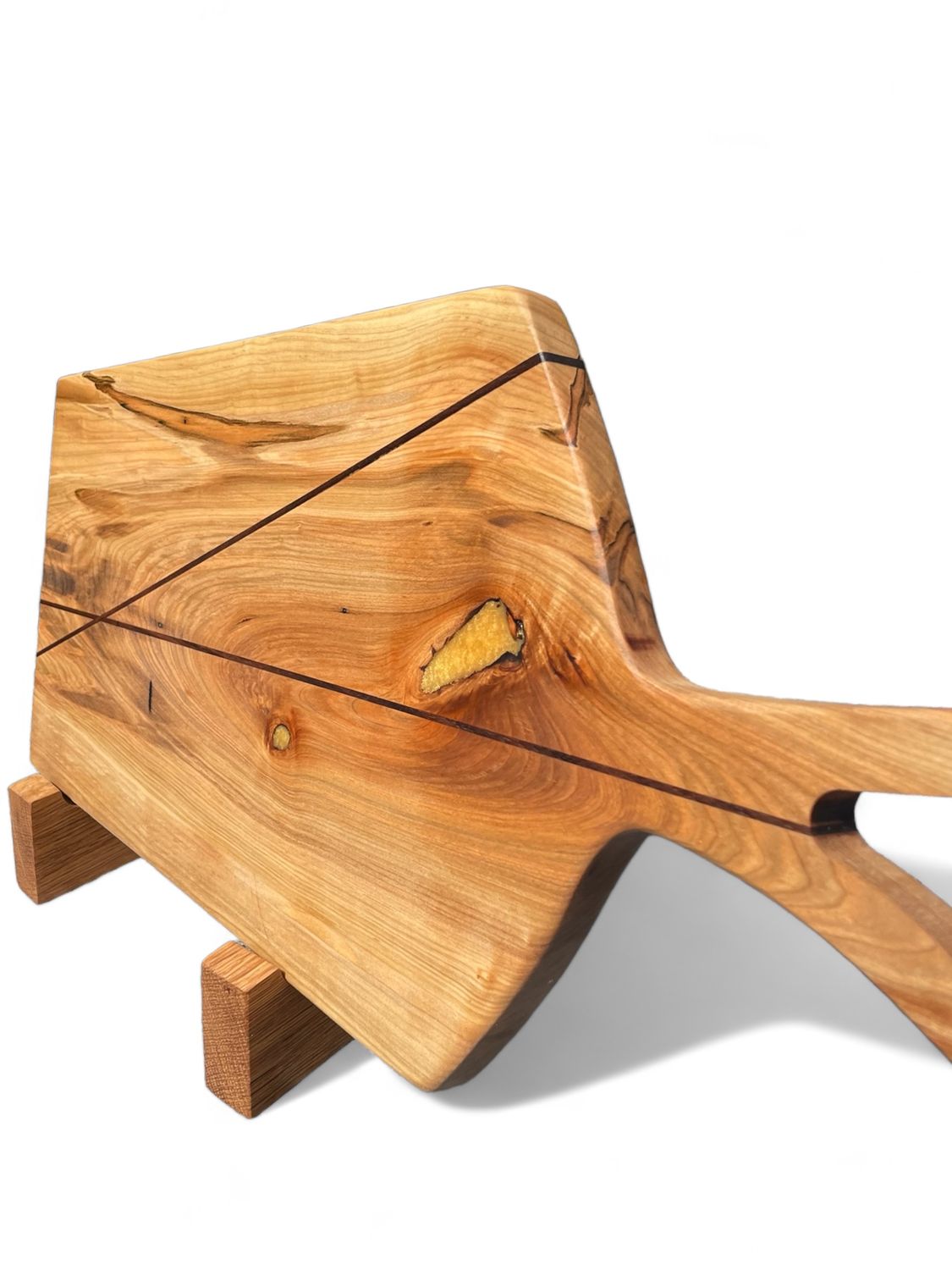 Planche à servir en bois d&#39;Érable, de Noyer et en Époxy Or