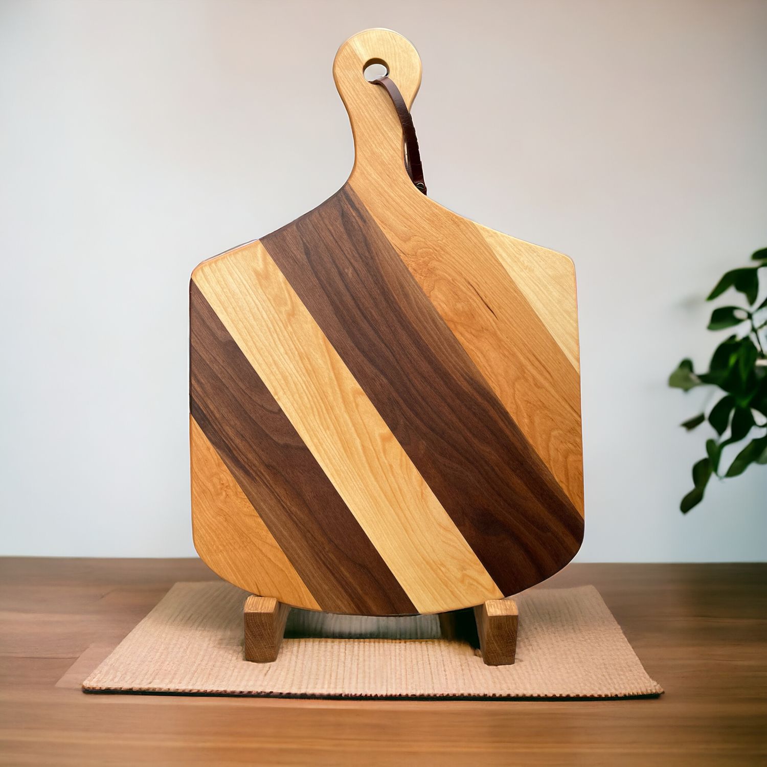 Planche à repas en bois d'Érable, de Noyer et de Cerisier