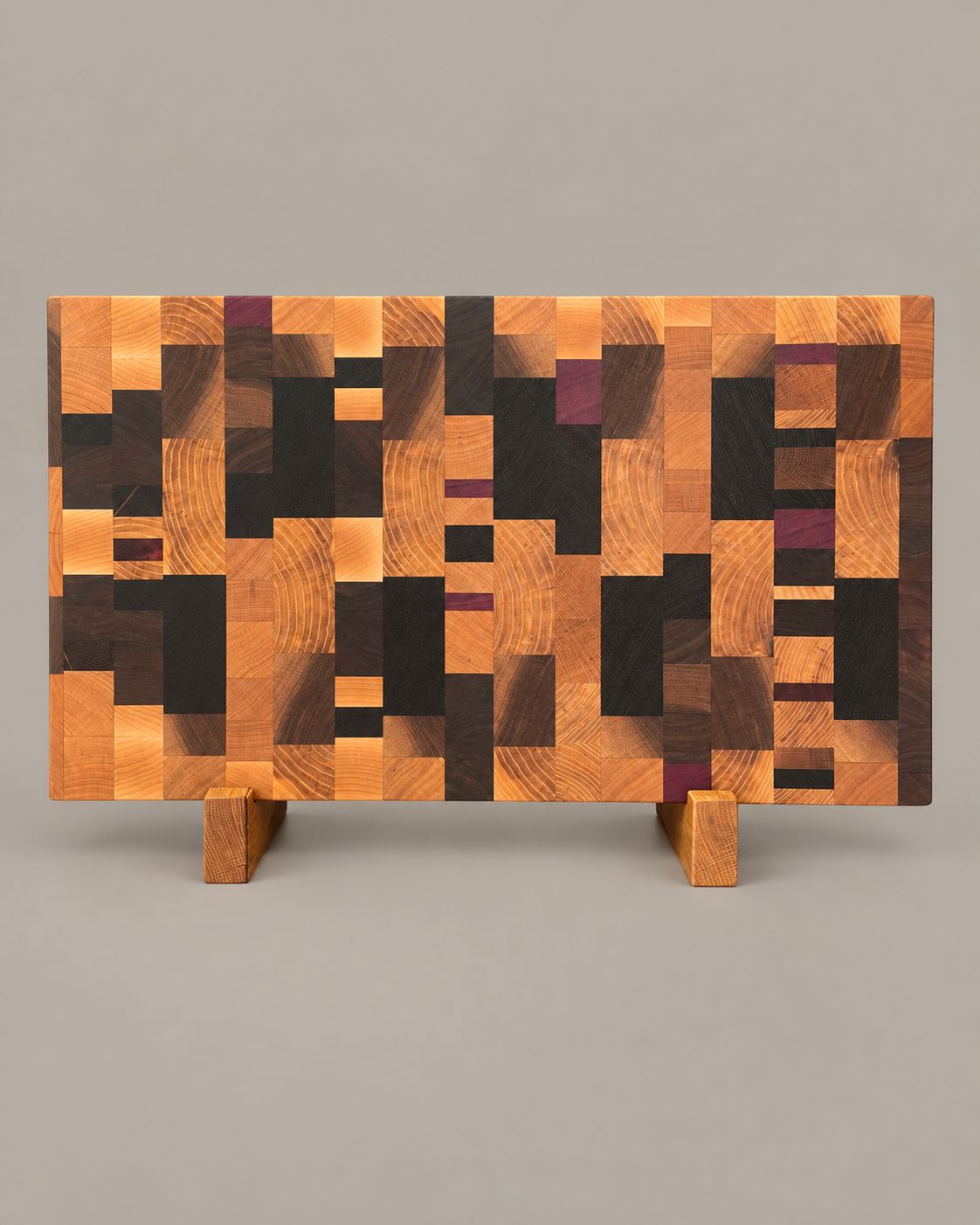 Planche à découper en bois Noyer, Frêne, Chêne, Cerisier, Wengé, Padauk et PurpleHeart (bois exotique). Fait en bouts de planches (end grain).