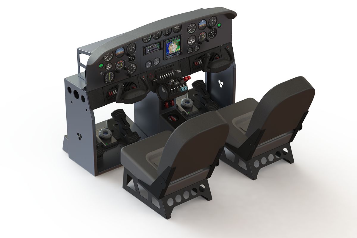 Dual Stand Alone Cockpit Console