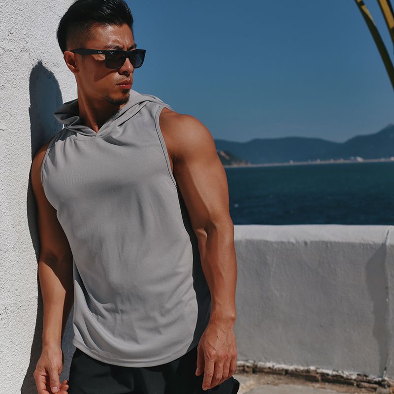 Quick Dry Hooded Workout Tank Top