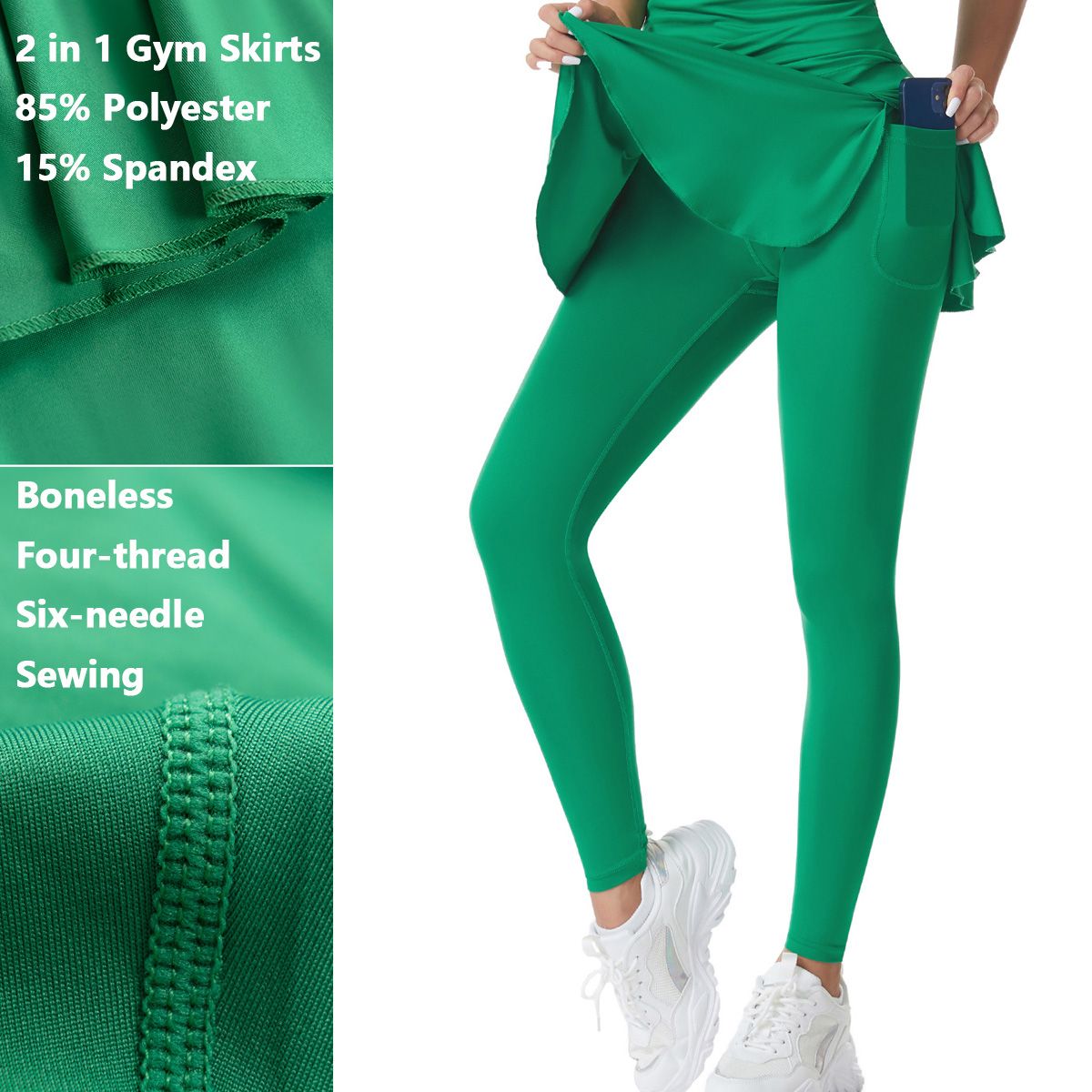 2 in 1 Gym Skirts with Legging