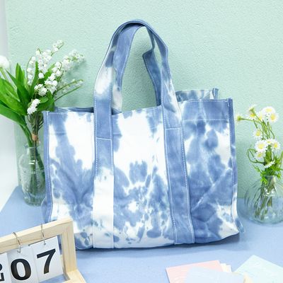 Big Tie-dyed Canvas Tote Bag