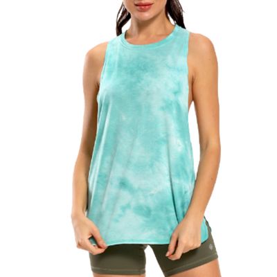 Unique Tie-dye Loose Fit Yoga Tank Top Shirts