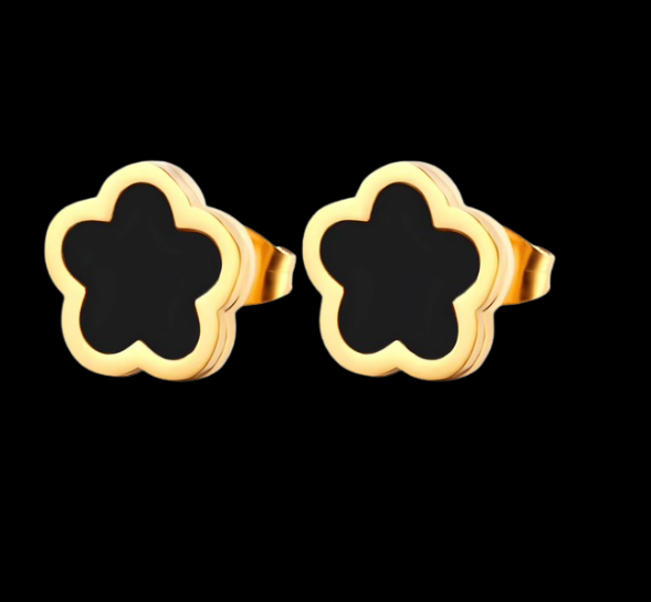 Black clover earrings