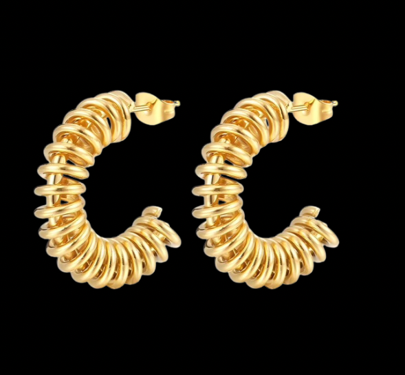 Spiral Hoop Earrings