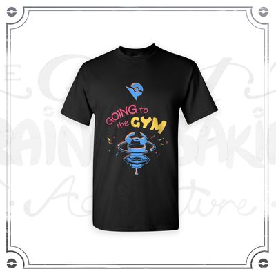 Going to the Gym | Crew-Neck Black T-Shirt