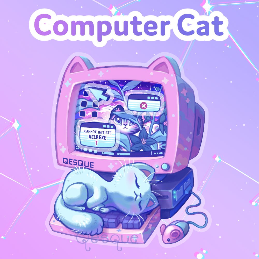 Astral Computer Cat Charm