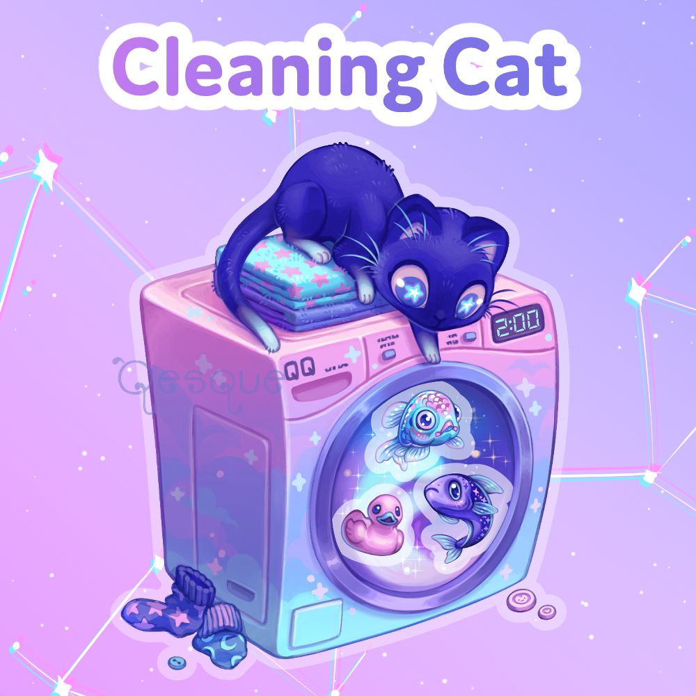 Astral Cleaning Cat Charm
