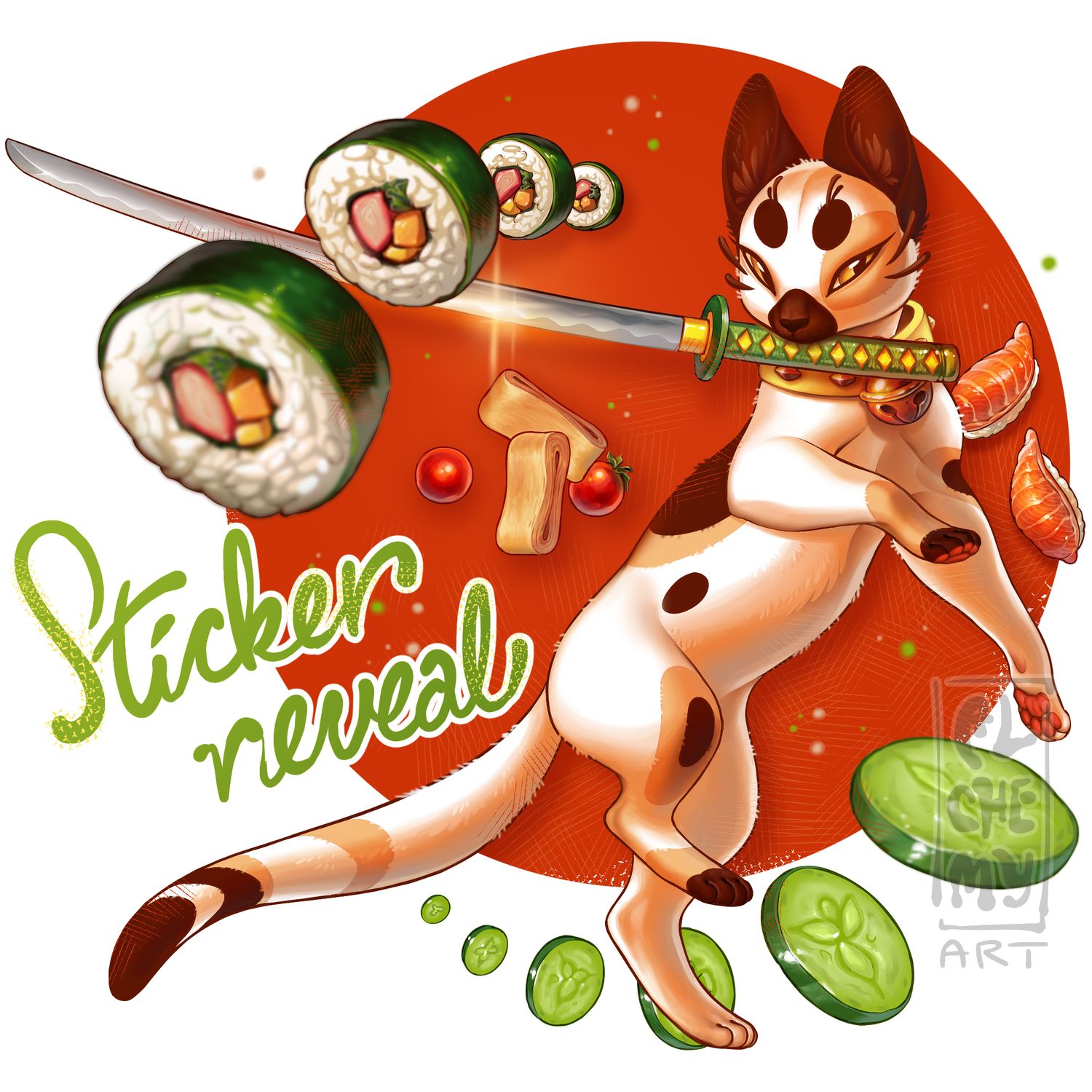 Freshly Sliced Sushi Sticker