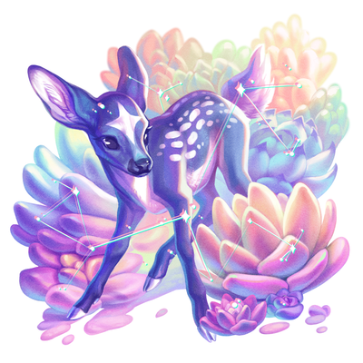Cosmic Deer Sticker