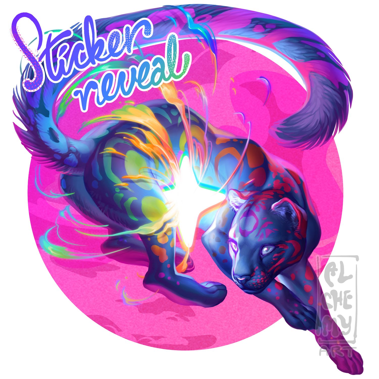 Cosmic Leopard Sticker