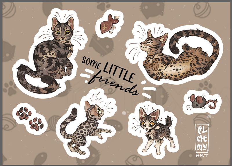 Feline Familiars Sticker Sheet