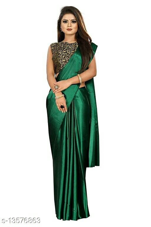 Elegant Satin Silk Saree