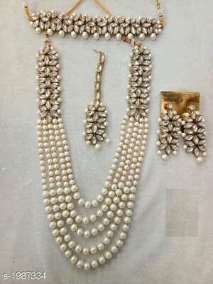 Beautiful Pearl Raani Haar Necklace set