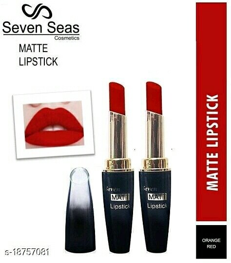 Seven Seas Matte Lipstick Comstics Makeup 4G (Red)