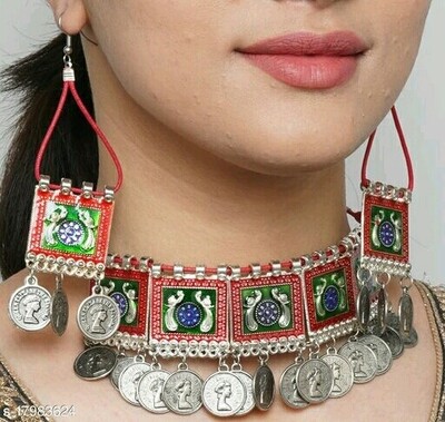 Silver Ethnic Necklace