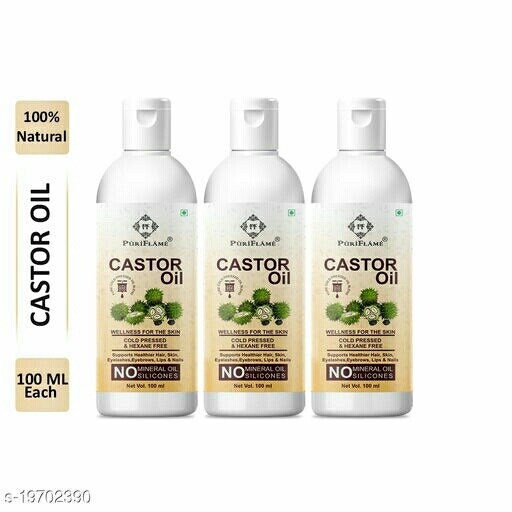 Pure Cold Pressed Castor Oil pack of 3