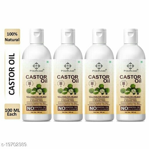 Pure Cold Pressed Castor Oil pack of 4
