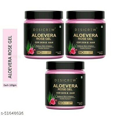  Aloe Vera Gel with Goodness of Rose  100 ML Pack of 3