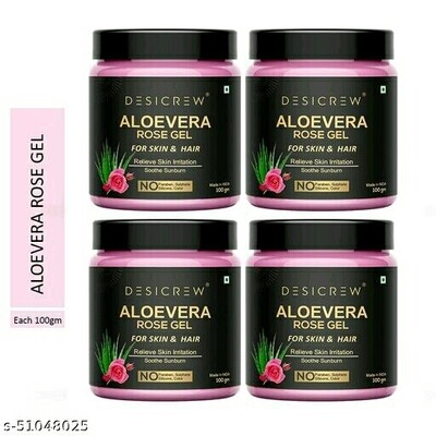  Aloe Vera Gel with Goodness of Rose  100 ML Pack of 4