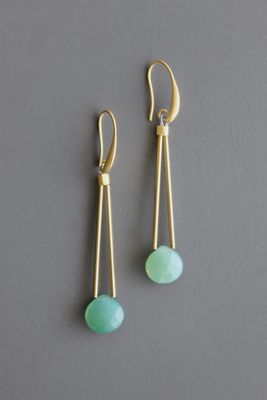 DAVID AUBREY / GR ONYX GEO EARRINGS