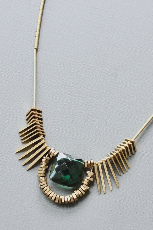 DAVID AUBREY / TOURMALINE/BRASS ARTDECO NECK