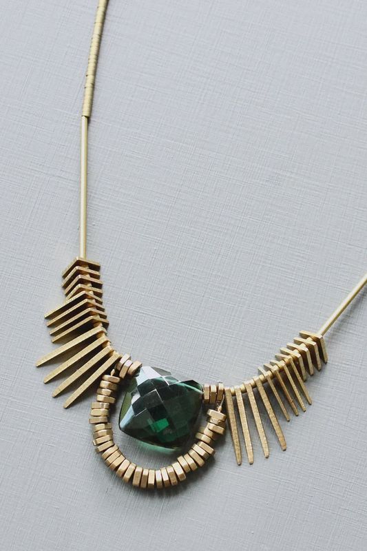 DAVID AUBREY / TOURMALINE/BRASS ARTDECO NECK