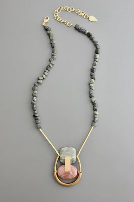 DAVID AUBREY / GEO SERPENTINE/JASPER NECKLACE