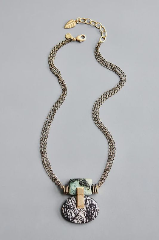DAVID AUBREY / JASPER ARTDECO NECKLACE