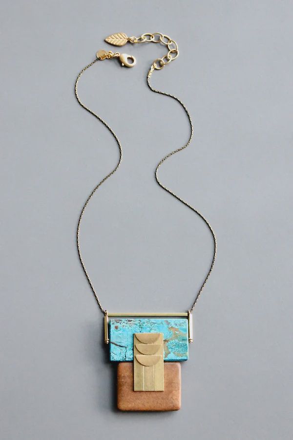 DAVID AUBREY / TURQUOISE/JASPER ARTDECO NECK