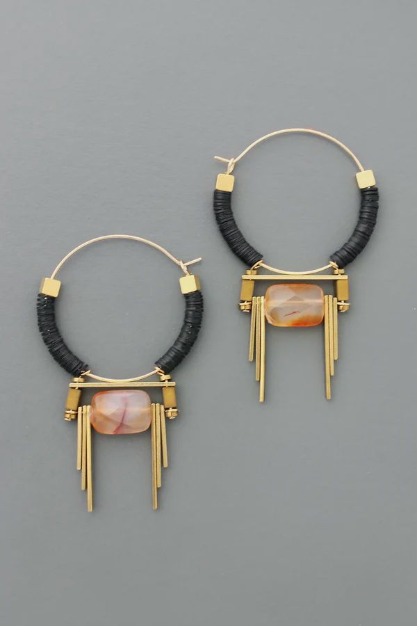 DAVID AUBREY / ARTDECO HOOP EARRINGS