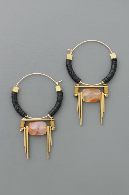 DAVID AUBREY / ARTDECO HOOP EARRINGS