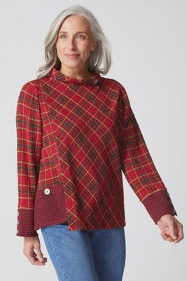 HABITAT / ASYMMETRICAL BUTTON CUFF TOP / FW25