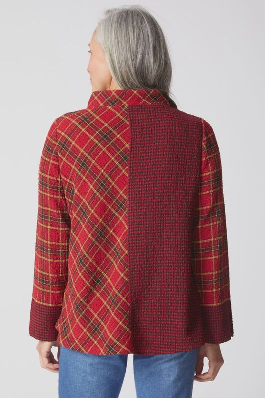 HABITAT / ASYMMETRICAL BUTTON CUFF TOP / FW25