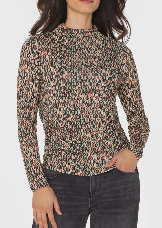 LIVERPOOL / PLEATED MOCK NECK TOP / FW25