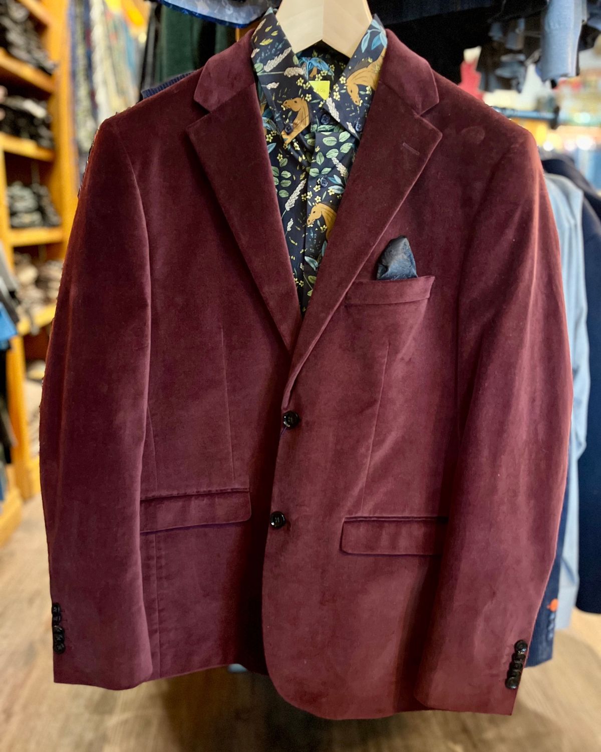 SOUL OF LONDON / BLAZER NOTCH LAPEL VELVET / FW25