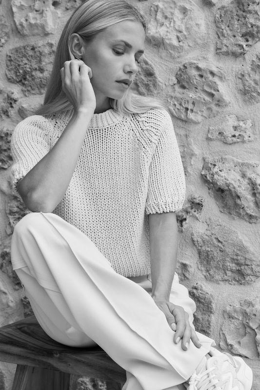 YAYA / HEAVY YAM SWEATER SHORT SLEEVE / SS26