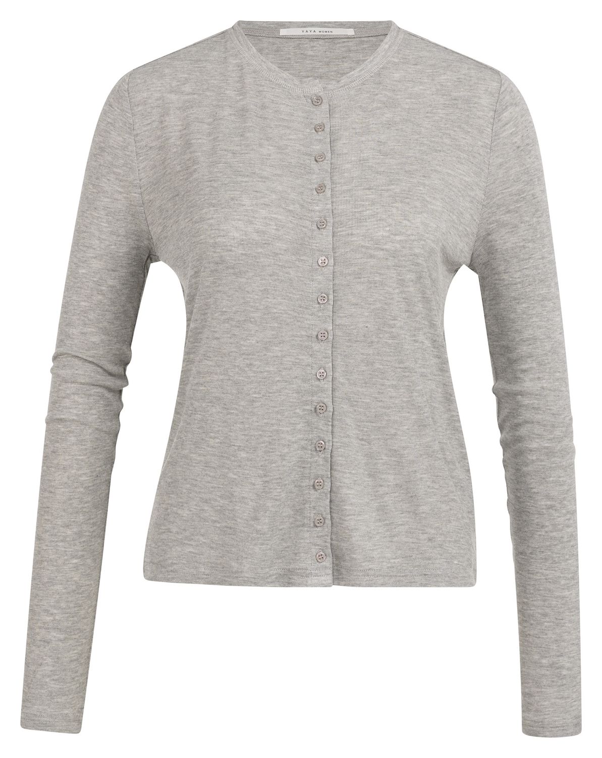 YAYA / JERSEY CARDIGAN WITH SMALL BUT / SS26