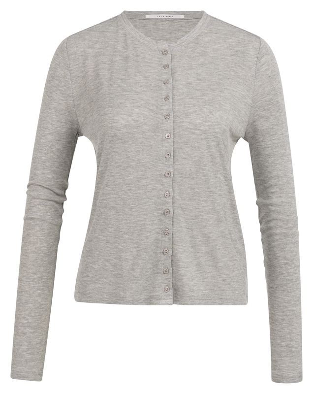 YAYA / JERSEY CARDIGAN WITH SMALL BUT / SS26