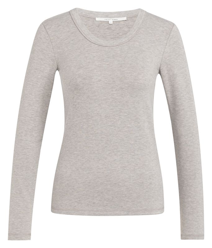 YAYA / ROUND NECK LONG SLEEVE T-SHIRT / SS26