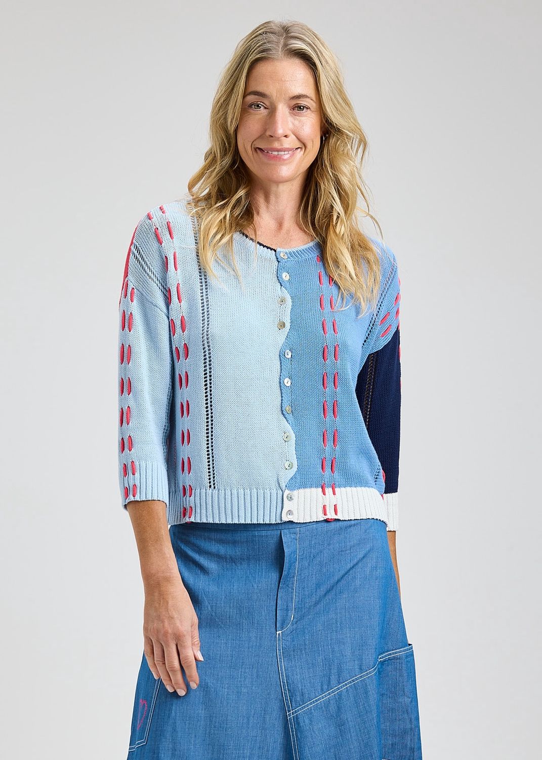 ZAKET &amp; PLOVER / THREAD DETAIL CARDIGAN / SS26