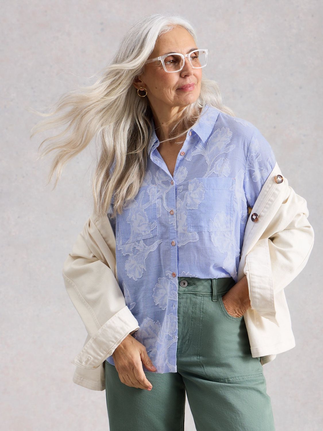 WHITE STUFF / SOPHIE JACQUARD SHIRT / SS26