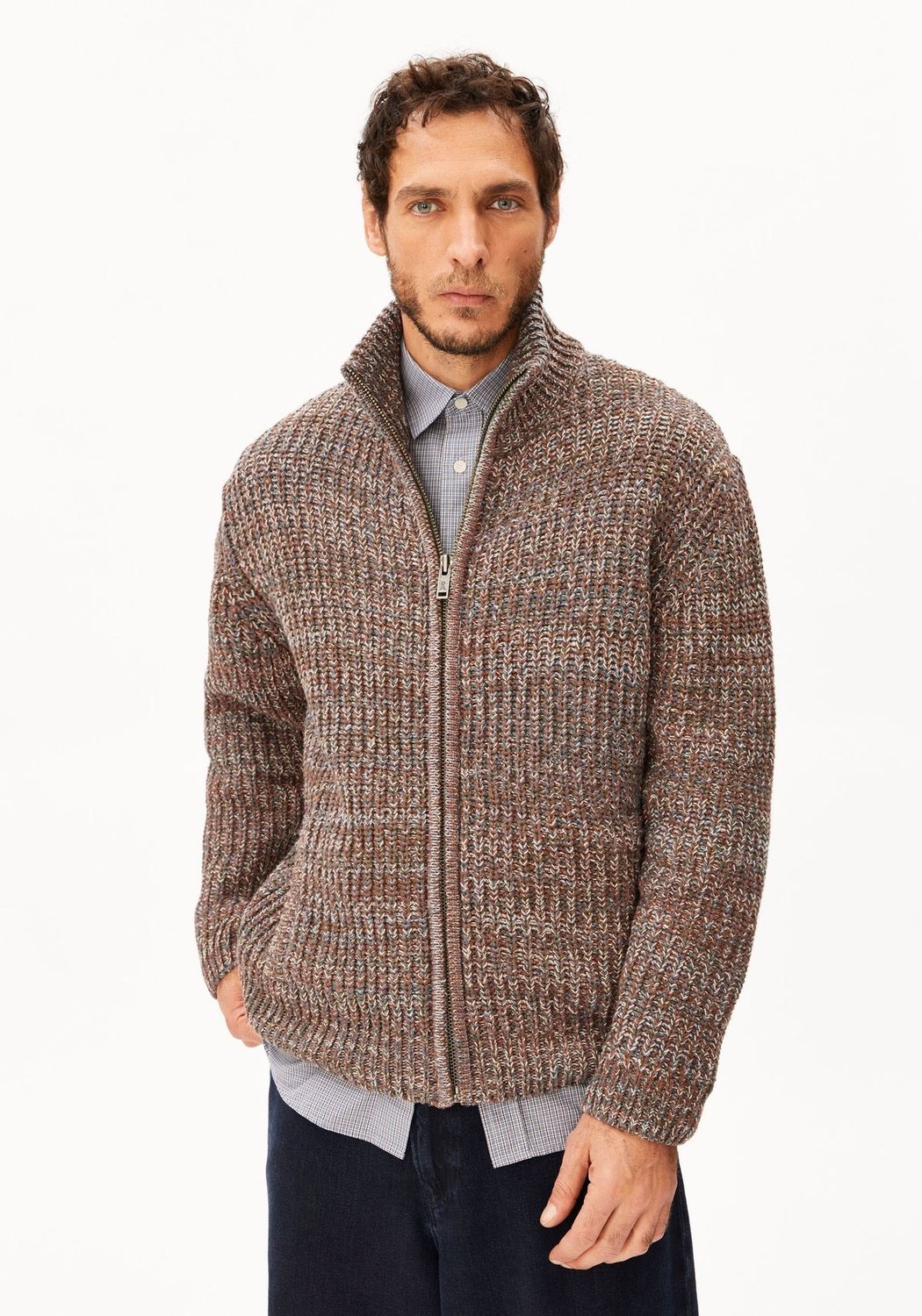ARMED ANGELS / MOULINE KNIT JACKET / FW26
