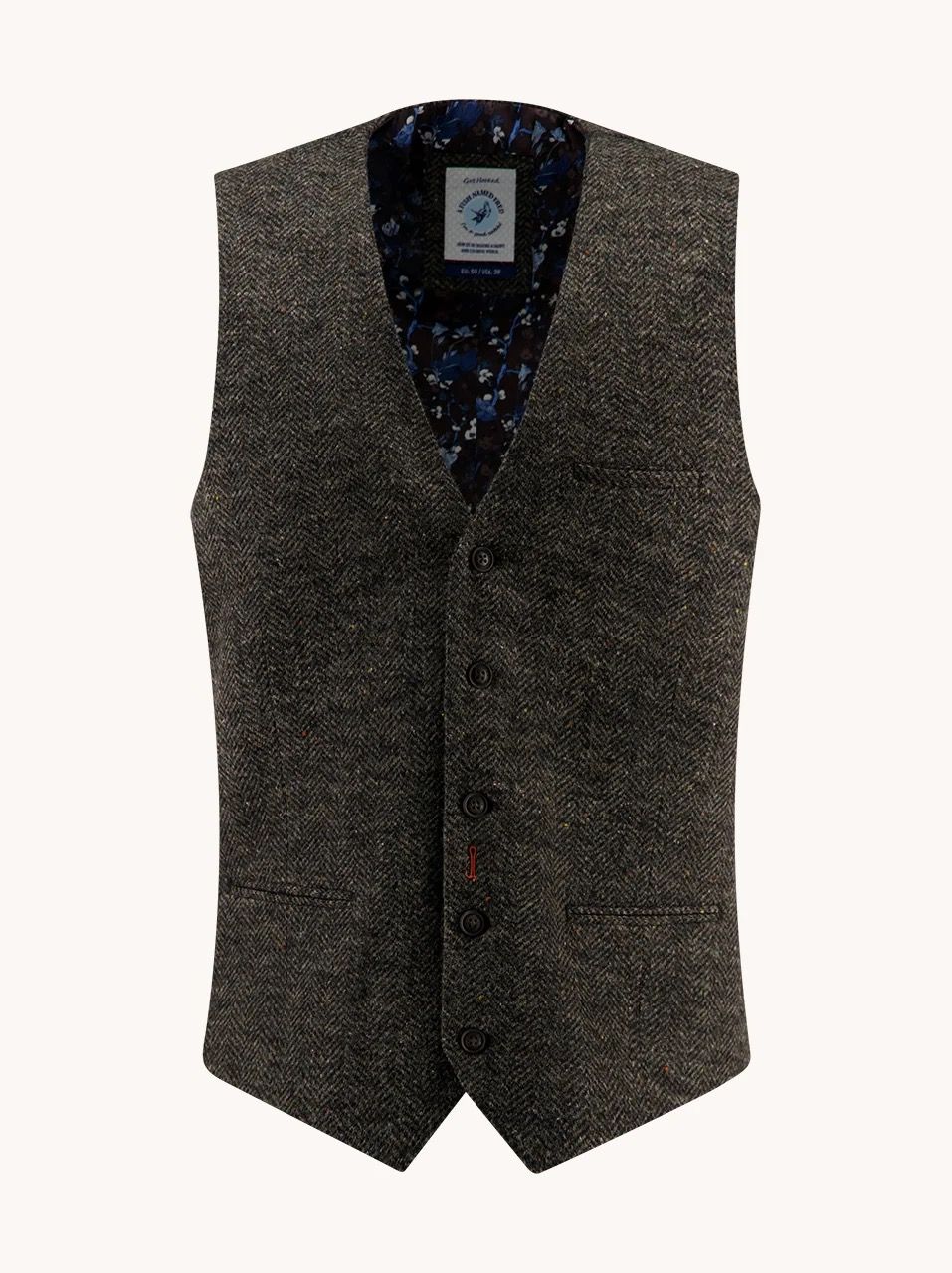 A FISH NAMED FRED / WAISTCOAT BRUSHED HERRINGBONE / FW26