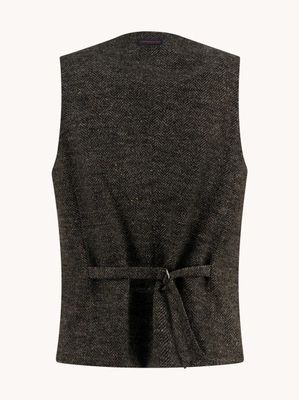 A FISH NAMED FRED / WAISTCOAT BRUSHED HERRINGBONE / FW26