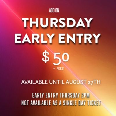Thursday Entry Add-on