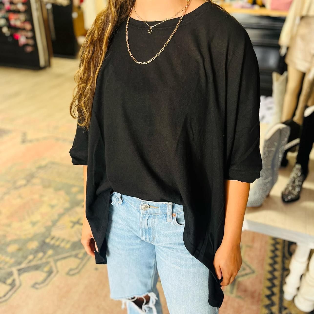 davi and dani black over speed shirt