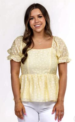 mitto shop yellow daisy top